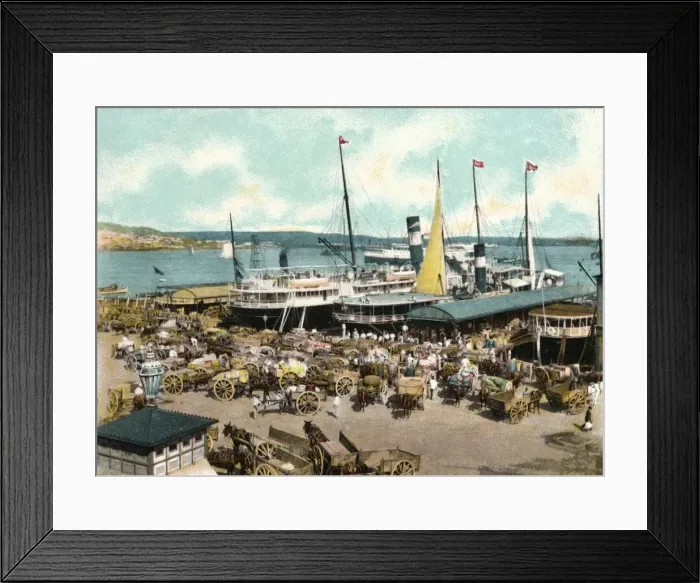 Framed Print : Muelle de Luz harbour with ferries, Havana, Cuba, 1904 Framed Print : Muelle de Luz harbour with ferries, Havana, Cuba, 1904