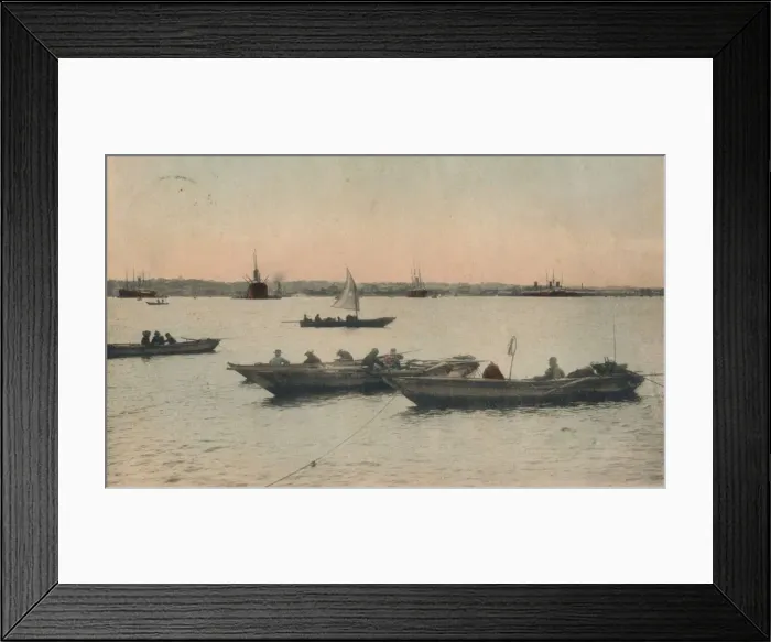 Framed Print : Yokohama Harbour, Japan, c1918 Framed Print : Yokohama Harbour, Japan, c1918