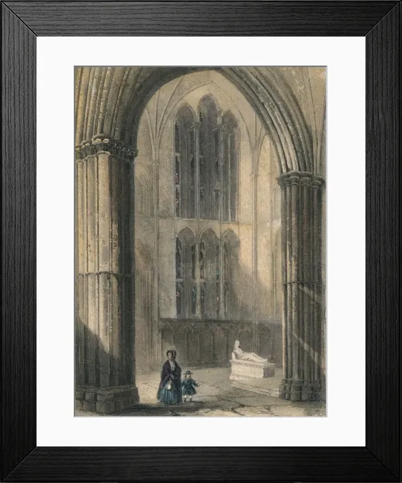 Framed Print : Worcester Cathedral: North Transept of Choir, 1836. Artist: Henry Winkles Framed Print : Worcester Cathedral: North Transept of Choir, 1836. Artist: Henry Winkles