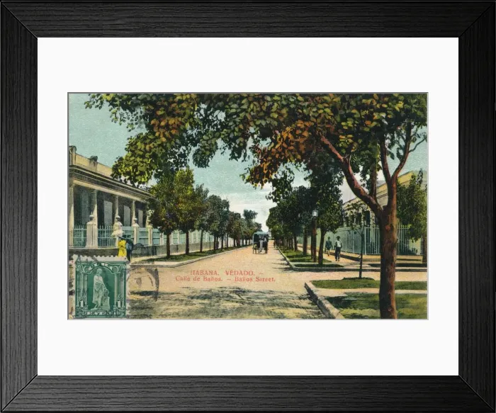 Framed Print : Banos Street, Havana, Cuba, c1910 Framed Print : Banos Street, Havana, Cuba, c1910
