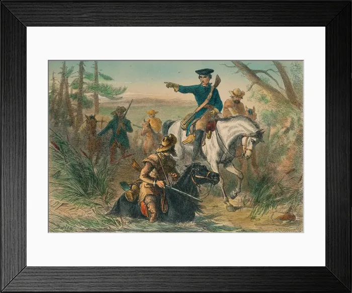 Framed Print : Major Washington on his mission to the French Commander Framed Print : Major Washington on his mission to the French Commander