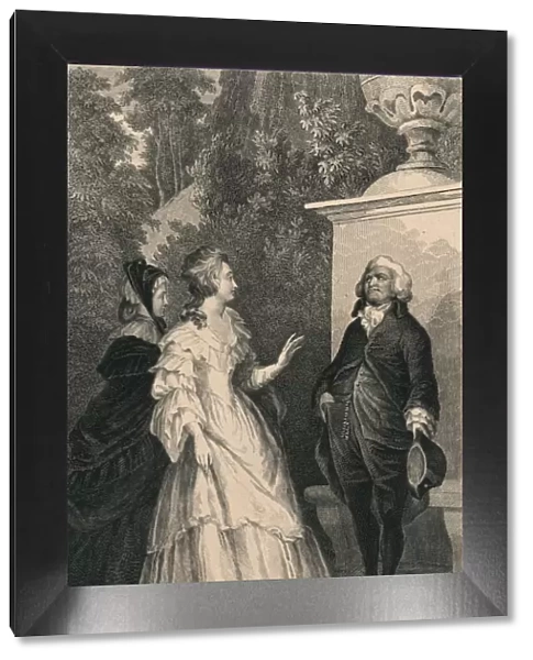 Queen Marie Antoinette and Mirabeau, c1832. Artist: Charles W Sharpe