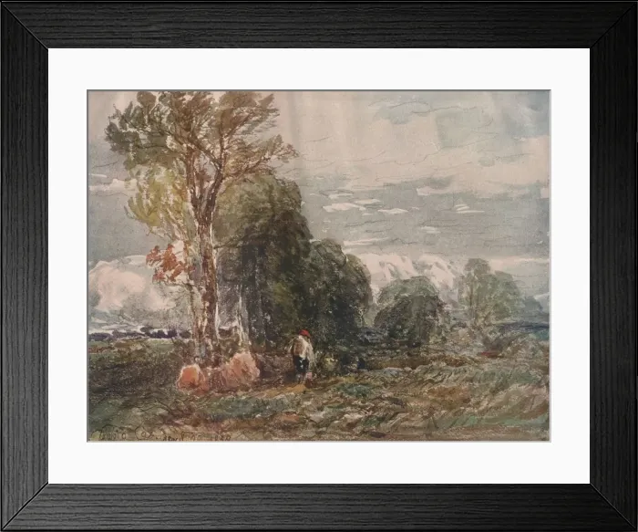 Framed Print : The Woodcutter, c19th century, (1911). Artist: David Cox the elder Framed Print : The Woodcutter, c19th century, (1911). Artist: David Cox the elder
