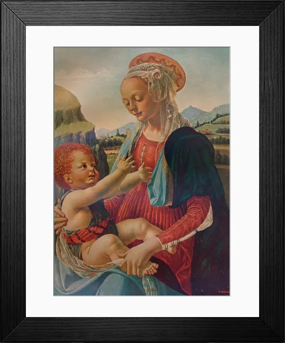 Framed Print : Virgin and Child, c1470, (1911). Artist: Andrea del Verrocchio Framed Print : Virgin and Child, c1470, (1911). Artist: Andrea del Verrocchio