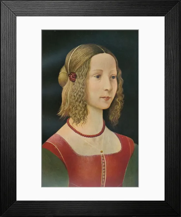 Framed Print : Portrait of a Girl, c1490, (1911) Framed Print : Portrait of a Girl, c1490, (1911)