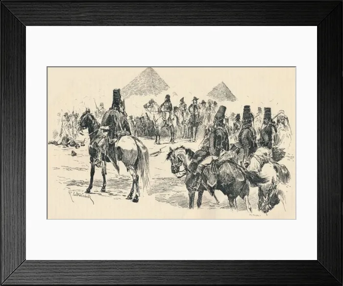 Framed Print : Napoleon Buonaparte at the Battle of the Pyramids, 1798, (1884). Artist: Richard Caton Woodville II Framed Print : Napoleon Buonaparte at the Battle of the Pyramids, 1798, (1884). Artist: Richard Caton Woodville II