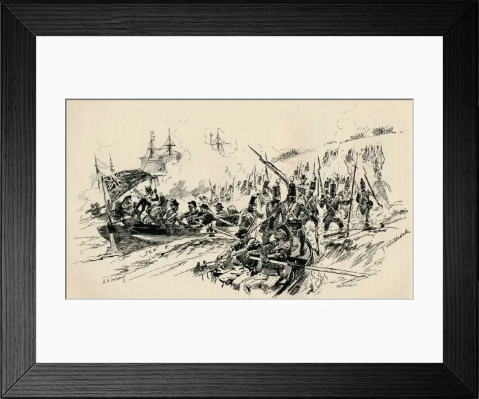 Framed Print : Landing of Sir Ralph Abercromby and British Forces at Alexandria, 1801, (1884) Framed Print : Landing of Sir Ralph Abercromby and British Forces at Alexandria, 1801, (1884)