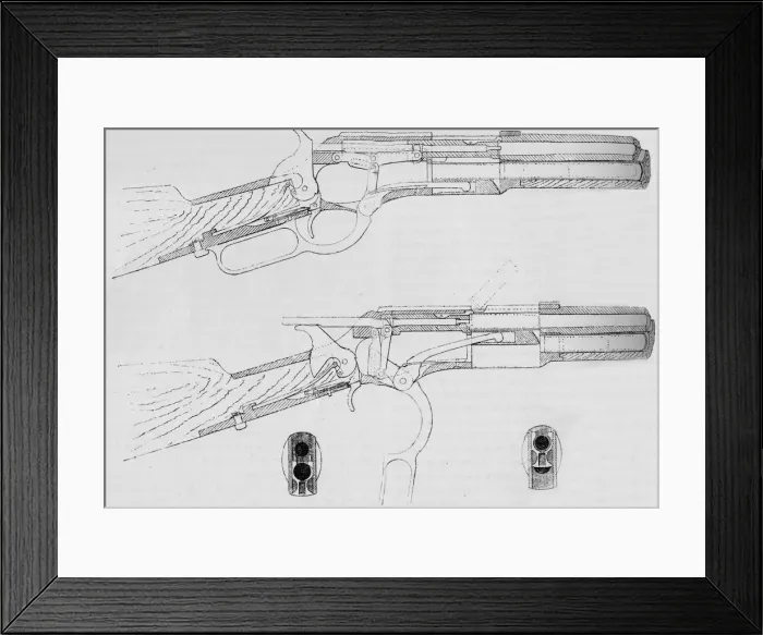 Framed Print : Winchester Magazine Gun, 1884