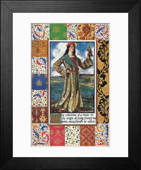 Framed Print : The Costume of a Man in the Reign of King Henry VII, 15th century, (1904) Framed Print : The Costume of a Man in the Reign of King Henry VII, 15th century, (1904)