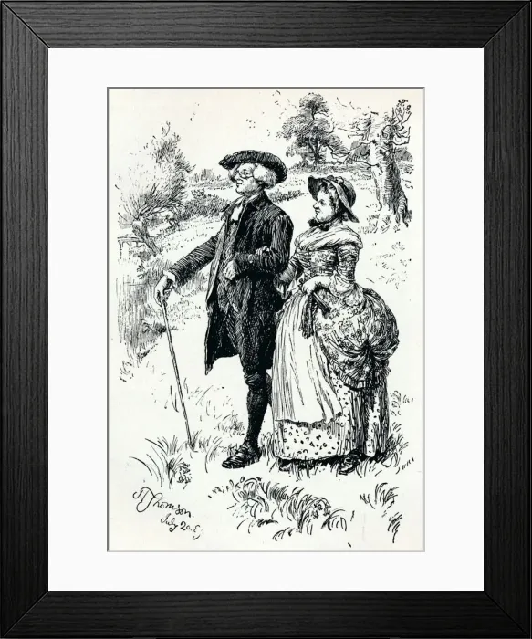 Framed Print : An illustration from The Vicar of Wakefield, 1889, (1907). Artist: Hugh Thomson Framed Print : An illustration from The Vicar of Wakefield, 1889, (1907). Artist: Hugh Thomson