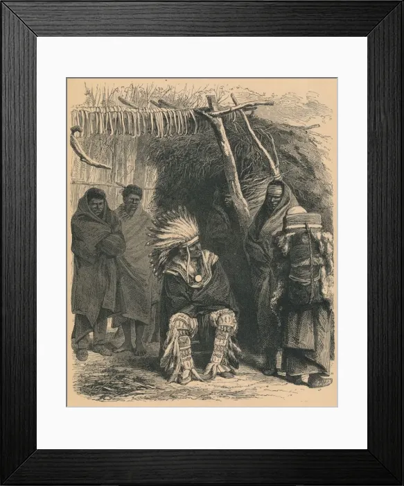Framed Print : Pawnee Indians, c19th century Framed Print : Pawnee Indians, c19th century