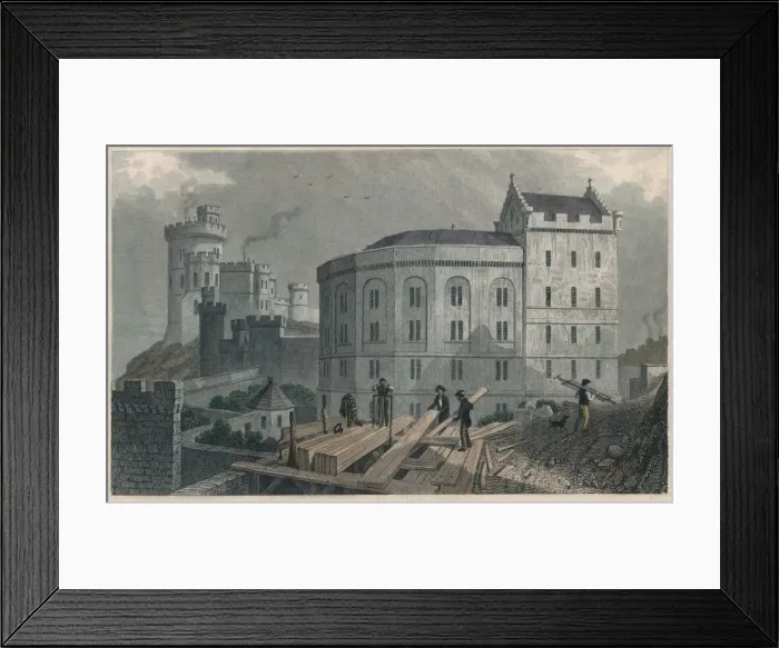 Framed Print : East End of the Bridewell, and Jail Governors House, Edinburgh, 1829. Artist: William Tombleson Framed Print : East End of the Bridewell, and Jail Governors House, Edinburgh, 1829. Artist: William Tombleson