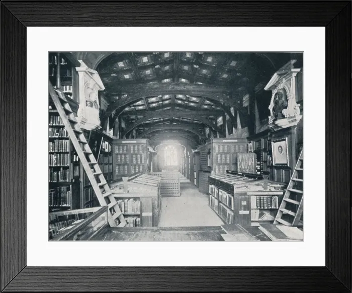 Framed Print : Duke Humphreys Library, c1902 Framed Print : Duke Humphreys Library, c1902
