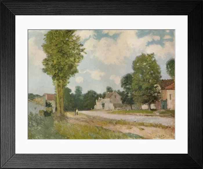 Framed Print : La Route de Versailles, 19th century, (1929). Artist: Alfred Sisley Framed Print : La Route de Versailles, 19th century, (1929). Artist: Alfred Sisley