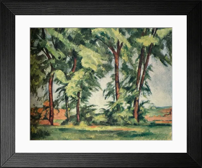 Framed Print : Tall Trees at the Jas de Bouffan, c1883, (1929). Artist: Paul Cezanne Framed Print : Tall Trees at the Jas de Bouffan, c1883, (1929). Artist: Paul Cezanne