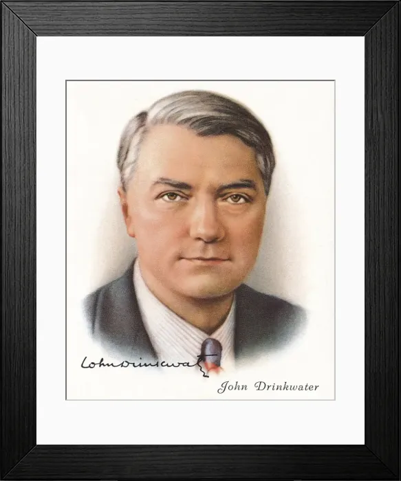 Framed Print : John Drinkwater, 1937. Artists: Unknown, WD & HO Wills Framed Print : John Drinkwater, 1937. Artists: Unknown, WD & HO Wills