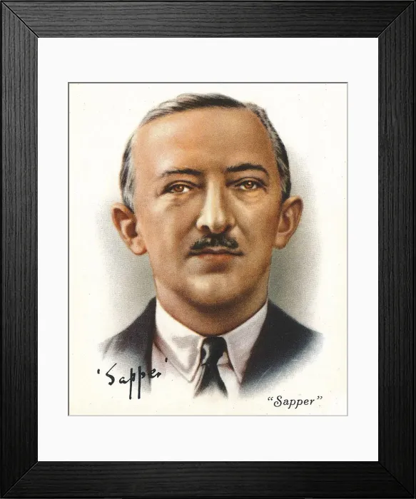Framed Print : Sapper (Lt-Col Cyril McNeile), 1937. Artists: Unknown, WD & HO Wills Framed Print : Sapper (Lt-Col Cyril McNeile), 1937. Artists: Unknown, WD & HO Wills