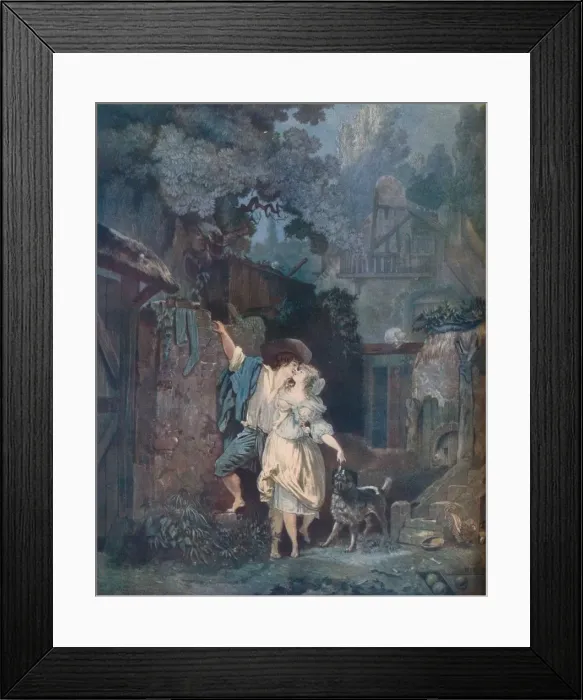 Framed Print : The Ascent, or The Morning Farewell (L?escalade, ou les adieux du matin), 1787. Artist: Philibert Louis Debucourt Framed Print : The Ascent, or The Morning Farewell (L?escalade, ou les adieux du matin), 1787. Artist: Philibert Louis Debucourt