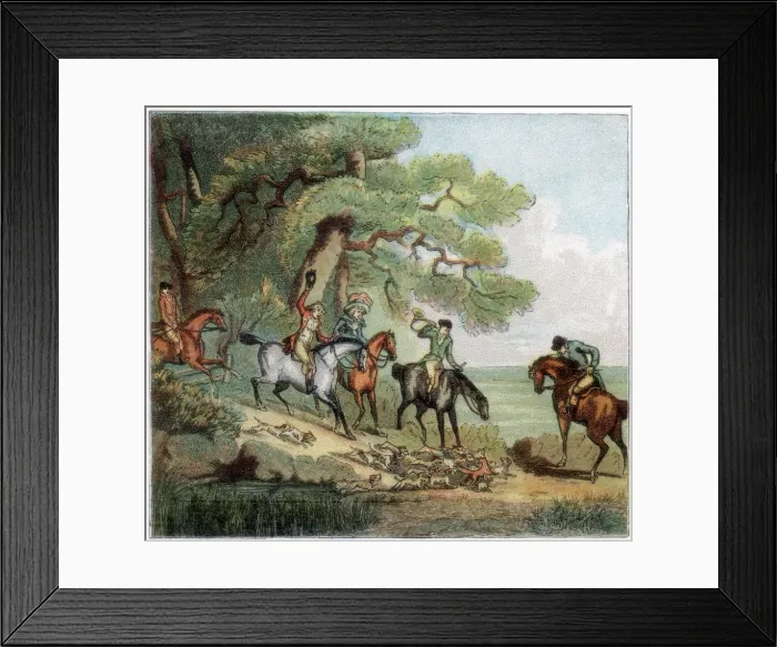 Framed Print : The kill, fox hunting, 1787 (1890) Framed Print : The kill, fox hunting, 1787 (1890)