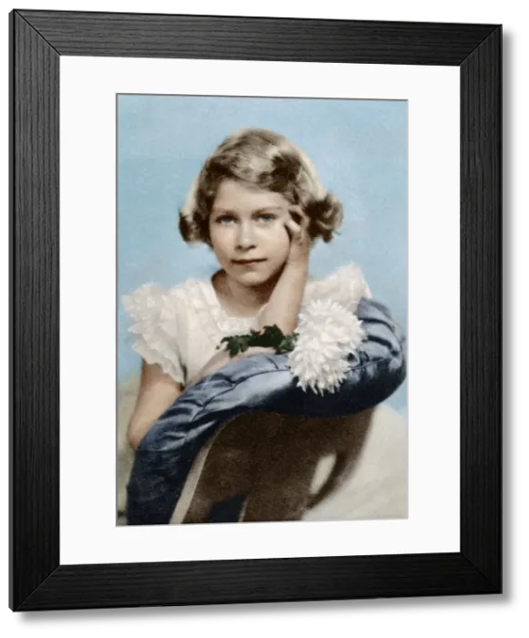 Framed Print : Princess Elizabeth aged nine, 1935, (1937). Artist: Marcus Adams Framed Print : Princess Elizabeth aged nine, 1935, (1937). Artist: Marcus Adams