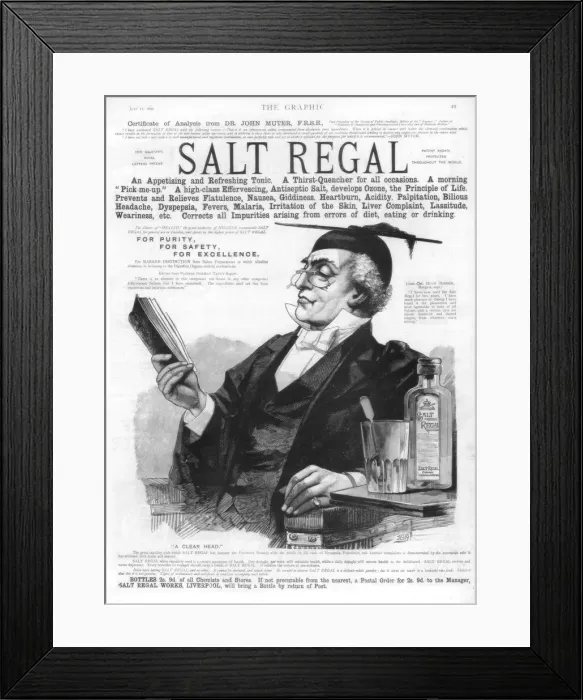 Framed Print : Advertisement for Salt Regal tonic, 1890 Framed Print : Advertisement for Salt Regal tonic, 1890