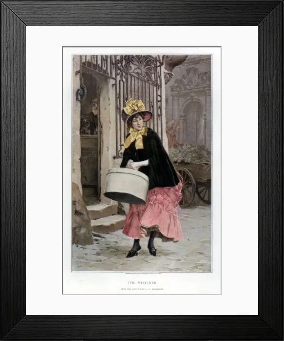 Framed Print : The Milliner, 1890 Framed Print : The Milliner, 1890