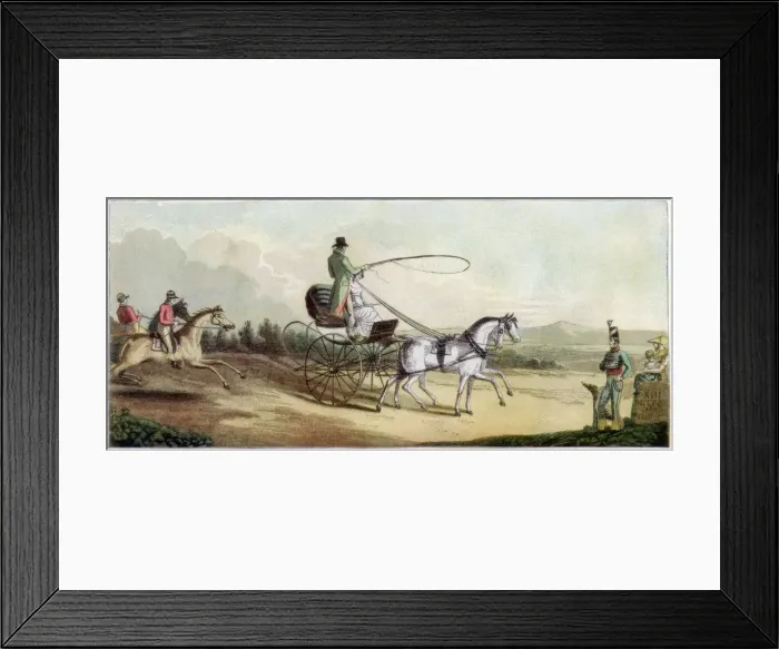 Framed Print : The Prince Regent driving Mrs Q on the road to Brighton, late 18th or early 19th century (1890)