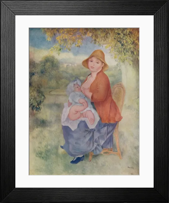 Framed Print : Madame Renoir allaitant son enfant, c1885 (1932). Artist: Pierre-Auguste Renoir Framed Print : Madame Renoir allaitant son enfant, c1885 (1932). Artist: Pierre-Auguste Renoir