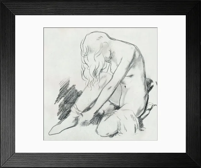 Framed Print : A figure study, c20th century (1932). Artist: William Newenham Montague Orpen Framed Print : A figure study, c20th century (1932). Artist: William Newenham Montague Orpen