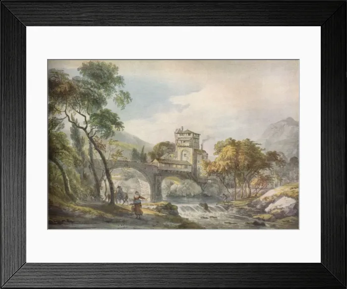 Framed Print : A Classical Landscape, c18th century. Artist: Paul Sandby Framed Print : A Classical Landscape, c18th century. Artist: Paul Sandby