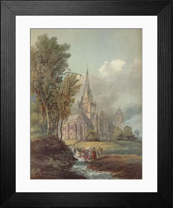 Framed Print : Glasgow Cathedral, c18th century. Artist: Thomas Girtin Framed Print : Glasgow Cathedral, c18th century. Artist: Thomas Girtin