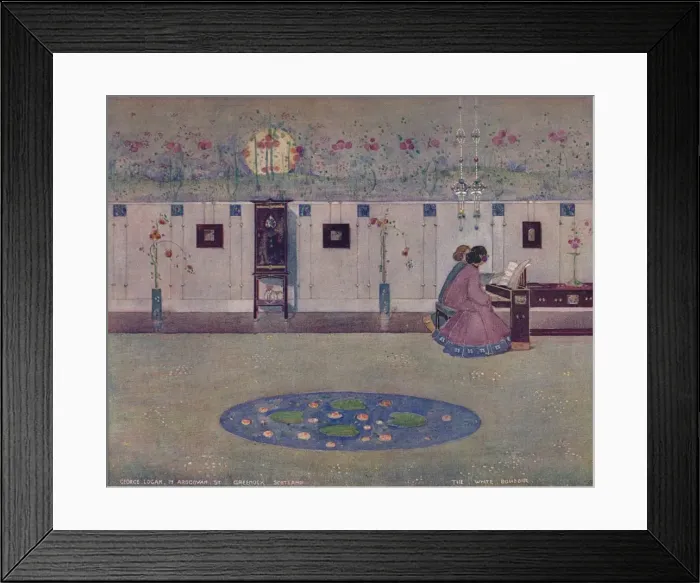 Framed Print : The White Boudoir, c1905. Artist: George Logan Framed Print : The White Boudoir, c1905. Artist: George Logan