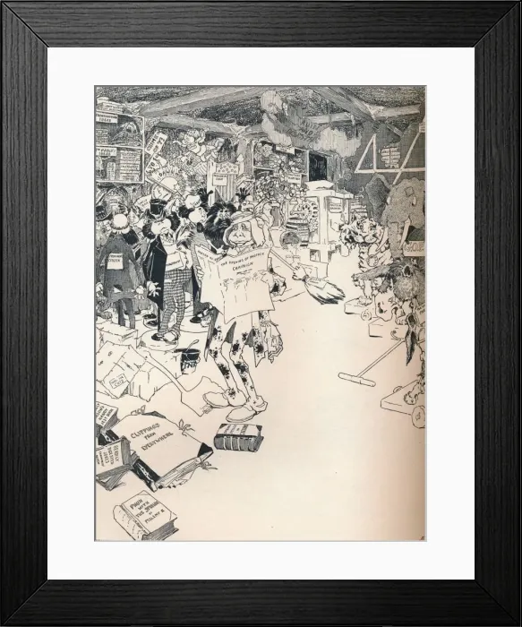 Framed Print : The Property Room of a Clever Cartoonist, c1890. Artist: Frederick Richardson Framed Print : The Property Room of a Clever Cartoonist, c1890. Artist: Frederick Richardson