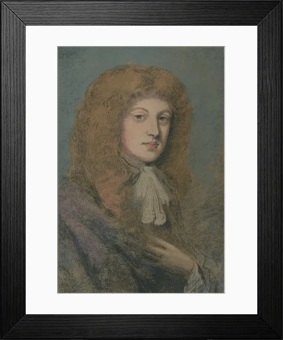 Framed Print : Study in Pastel, 17th century. Artist: Peter Lely Framed Print : Study in Pastel, 17th century. Artist: Peter Lely