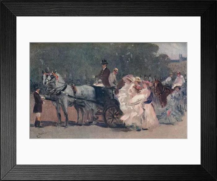 Framed Print : White and Pink Tulle. - In The Park, c1900. Artist: Albert Ludovici Framed Print : White and Pink Tulle. - In The Park, c1900. Artist: Albert Ludovici