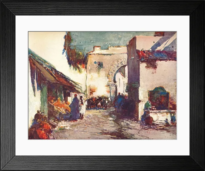 Framed Print : In the Street (A Scene in Tangier), c1903 (1903-1904). Artist: George Charles Haite Framed Print : In the Street (A Scene in Tangier), c1903 (1903-1904). Artist: George Charles Haite