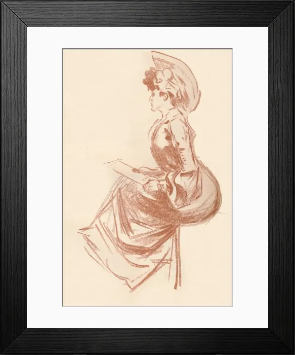 Framed Print : Drawing in Sanguine, c1900 (1903-1904). Artist: Jules Cheret Framed Print : Drawing in Sanguine, c1900 (1903-1904). Artist: Jules Cheret