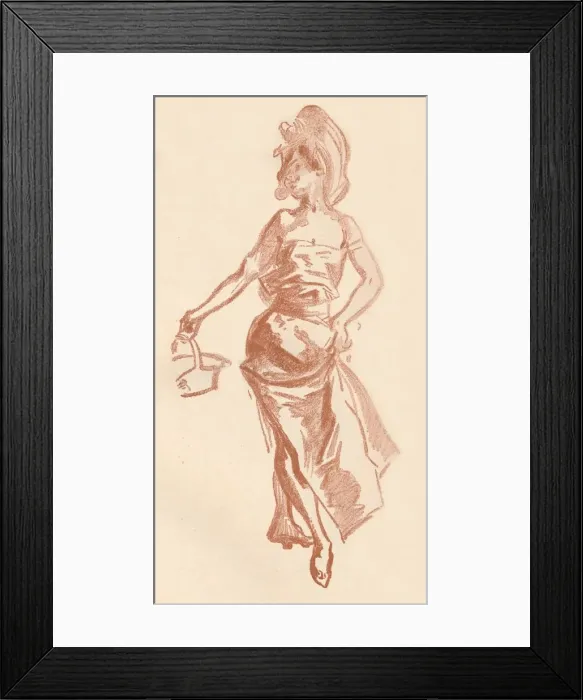 Framed Print : Drawing in Sanguine, c1900 (1903-1904). Artist: Jules Cheret