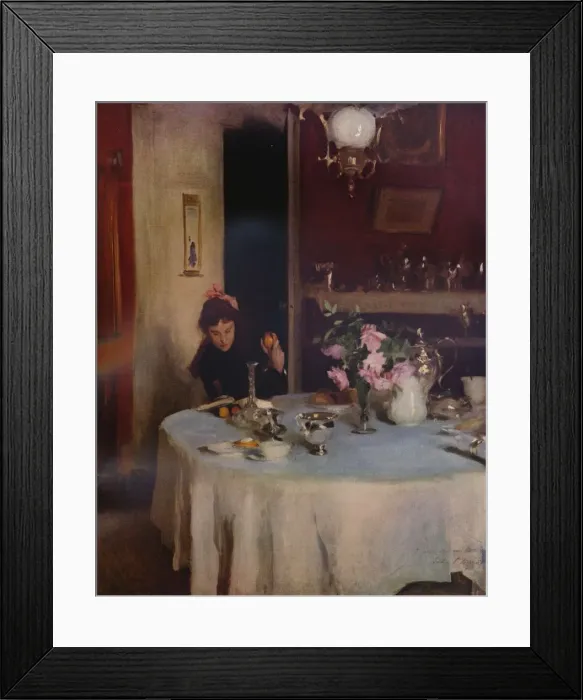 Framed Print : The Breakfast Table, 1884 (1934). Artist: John Singer Sargent Framed Print : The Breakfast Table, 1884 (1934). Artist: John Singer Sargent