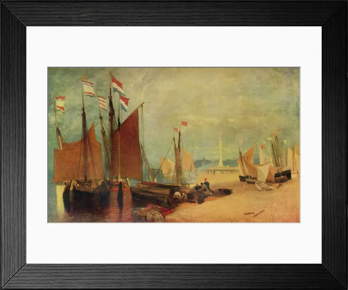 Framed Print : Dutch Boats off Yarmouth, Prizes during the War, c1823 (1934). Artist: John Sell Cotman Framed Print : Dutch Boats off Yarmouth, Prizes during the War, c1823 (1934). Artist: John Sell Cotman
