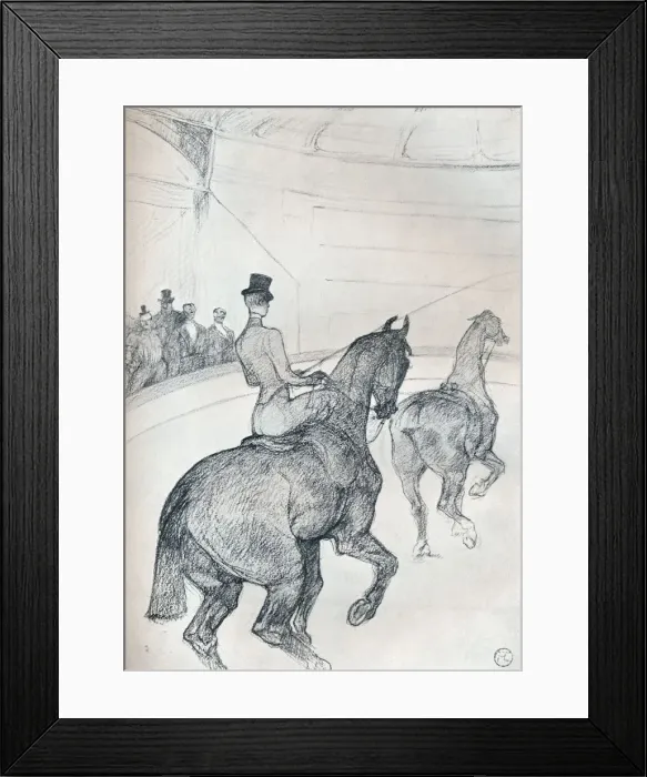 Framed Print : Trick-rider driving tandem, c1899 (1934). Artist: Henri de Toulouse-Lautrec Framed Print : Trick-rider driving tandem, c1899 (1934). Artist: Henri de Toulouse-Lautrec