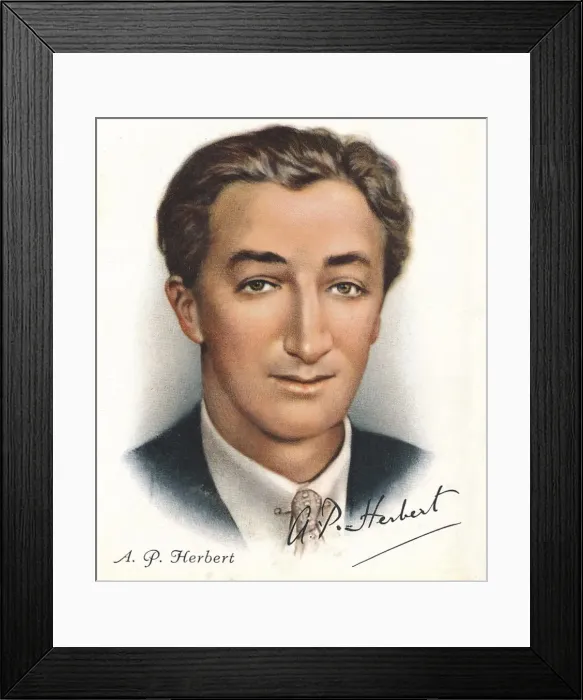 Framed Print : AP Herbert, 1937. Artists: Unknown, WD & HO Wills Framed Print : AP Herbert, 1937. Artists: Unknown, WD & HO Wills