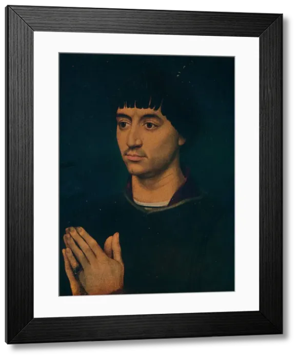 Framed Print : Portrait of Jean Gros, c1460. Artist: Rogier Van der Weyden Framed Print : Portrait of Jean Gros, c1460. Artist: Rogier Van der Weyden