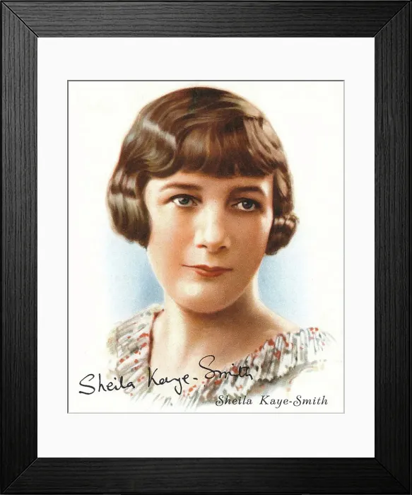 Framed Print : Sheila Kaye-Smith, 1937. Artists: Unknown, WD & HO Wills Framed Print : Sheila Kaye-Smith, 1937. Artists: Unknown, WD & HO Wills