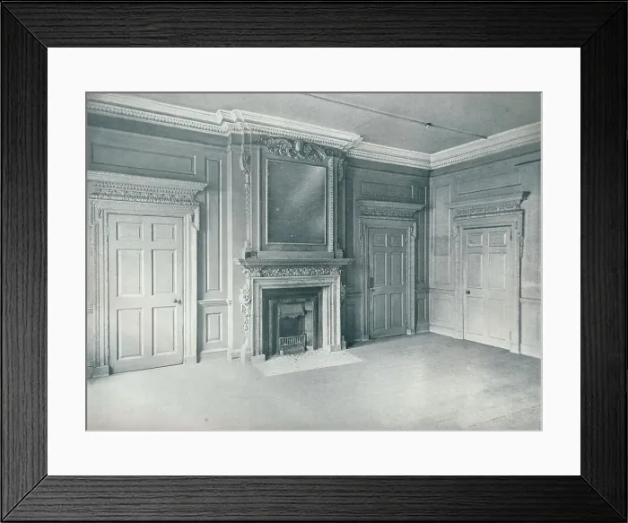 Framed Print : Panelled room, early eighteenth century, 26, Hatton Garden, 1907 Framed Print : Panelled room, early eighteenth century, 26, Hatton Garden, 1907