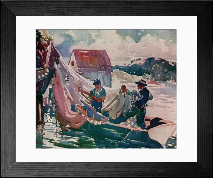 Framed Print : Winding Nets, c1930. Artist: George Pearse Ennis Framed Print : Winding Nets, c1930. Artist: George Pearse Ennis