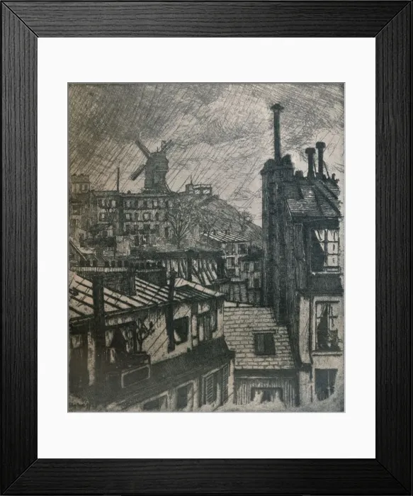 Framed Print : Montmartre, 1897. Artist: Eugene Bejot Framed Print : Montmartre, 1897. Artist: Eugene Bejot