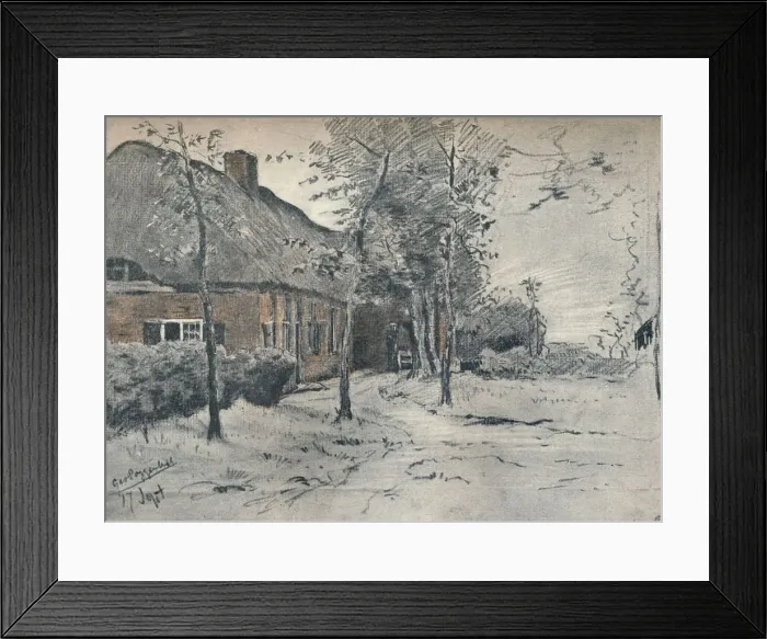 Framed Print : A Dutch Farm, c1900 Framed Print : A Dutch Farm, c1900