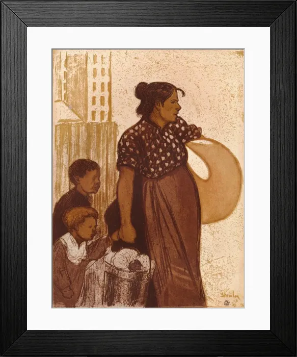 Framed Print : La Blanchisseuse, c 1900. Artist: Theophile Alexandre Steinlen Framed Print : La Blanchisseuse, c 1900. Artist: Theophile Alexandre Steinlen