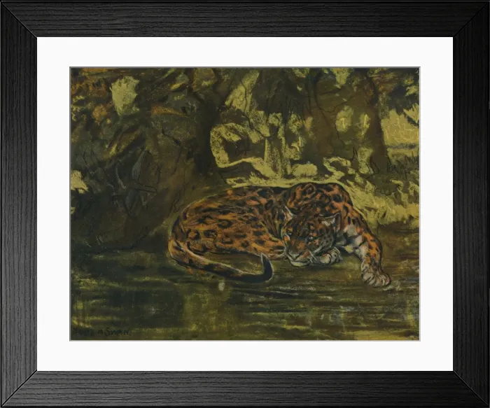 Framed Print : A Jaguar, c1900. Artist: John MacAllan Swan
